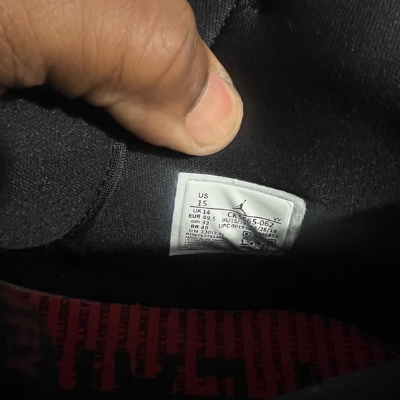 Jordan Black and Red Athletic High-Top Sneakers Jordan 1 Come Fly With Me - Picture 11 of 12